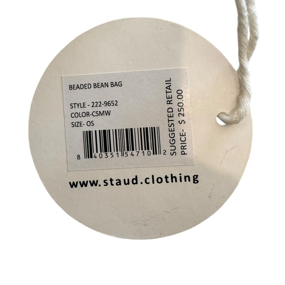 STAUD Beaded Bean Cosmic Wave Convertible Clutch Black NWT - Picture 2 of 9